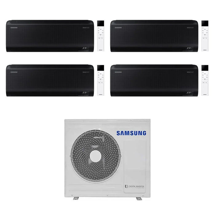 Condizionatore Samsung Quadri Split Inverter serie WINDFREE BLACK 9+9+9+12 con AJ080TXJ4KG R-32 Wi-Fi Integrato 9000+9000+9000+12000
