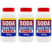 Soda caustica in scaglie disincrostante multiuso formato 1 kg pezzi 3 *** prod tipo 2, confezione 1