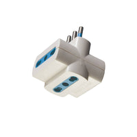 Adattatore reer 7310075 spina 2p+t 10a e 3 prese bipasso 10/16a bianco
