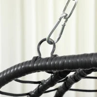 Sedia Sospesa da Giardino, Resistente alle Intemperie, Cuscino Incluso, 102 cm x 102 cm x 195 cm, Grigio Scuro