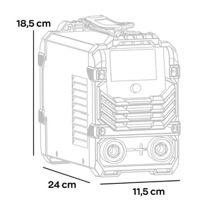 Soldering 160 - Saldatrice Inverter MMA 160A a Elettrodo 230V con Display a LED portatile con Accessori