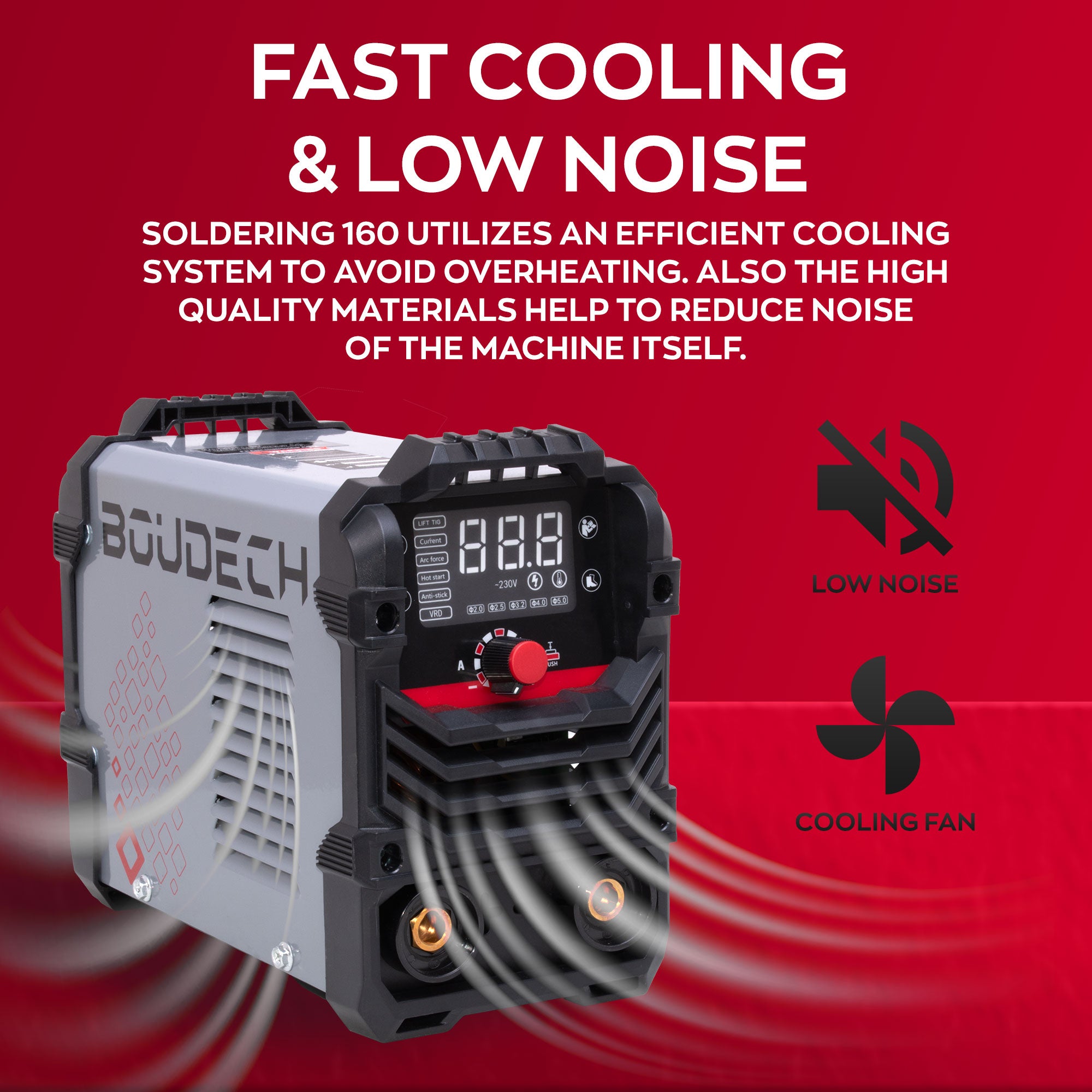 Soldering 160 - Saldatrice Inverter MMA 160A a Elettrodo 230V con Display a LED portatile con Accessori