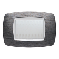 Master modo placca satinato grigio compatibili con supporti master modo *** numero posti 3 posti, confezione 1