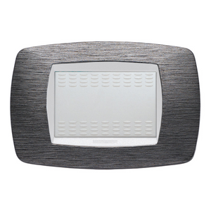 Master modo placca satinato grigio compatibili con supporti master modo *** numero posti 3 posti, confezione 1
