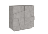 Scarpiera 2 ante L 81.2 x H 86 x P 39.2 cm 16 paia, grigio