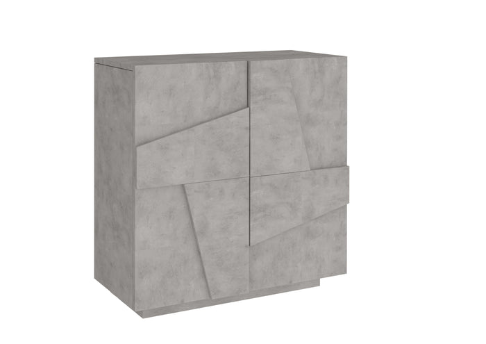 Scarpiera 2 ante L 81.2 x H 86 x P 39.2 cm 16 paia, grigio