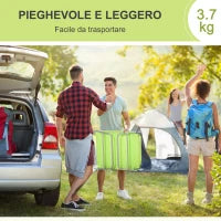 Lettino Prendisole Pieghevole con Schienale Reclinabile e Cuscino, 182x56x24.5cm