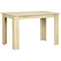 Tavolo da Pranzo Moderno con Ampio Piano per 4-6 Persone in Legno, 120L x 69l x 75H cm, Rovere