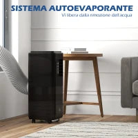 Condizionatore Portatile 950W con 5 Modalità e 3 Velocità, in Plastica ABS e Acciaio, 33x28x70.4 cm, Nero