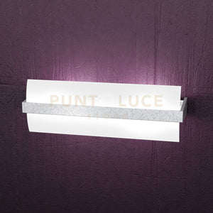 WOOD APPLIQUE CM.40 2 LUCI FOGLIA ARGENTO 1019-A40-FA