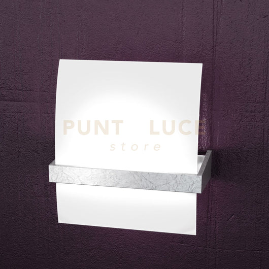 WOOD APPLIQUE MEDIA 1 LUCE FOGLIA ARGENTO 1019-AM-FA