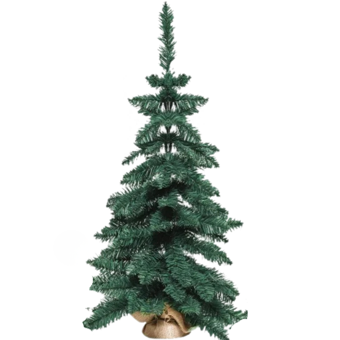 Alberello di natale piccolo timmy in pvc per spazi ridotti 90 cm