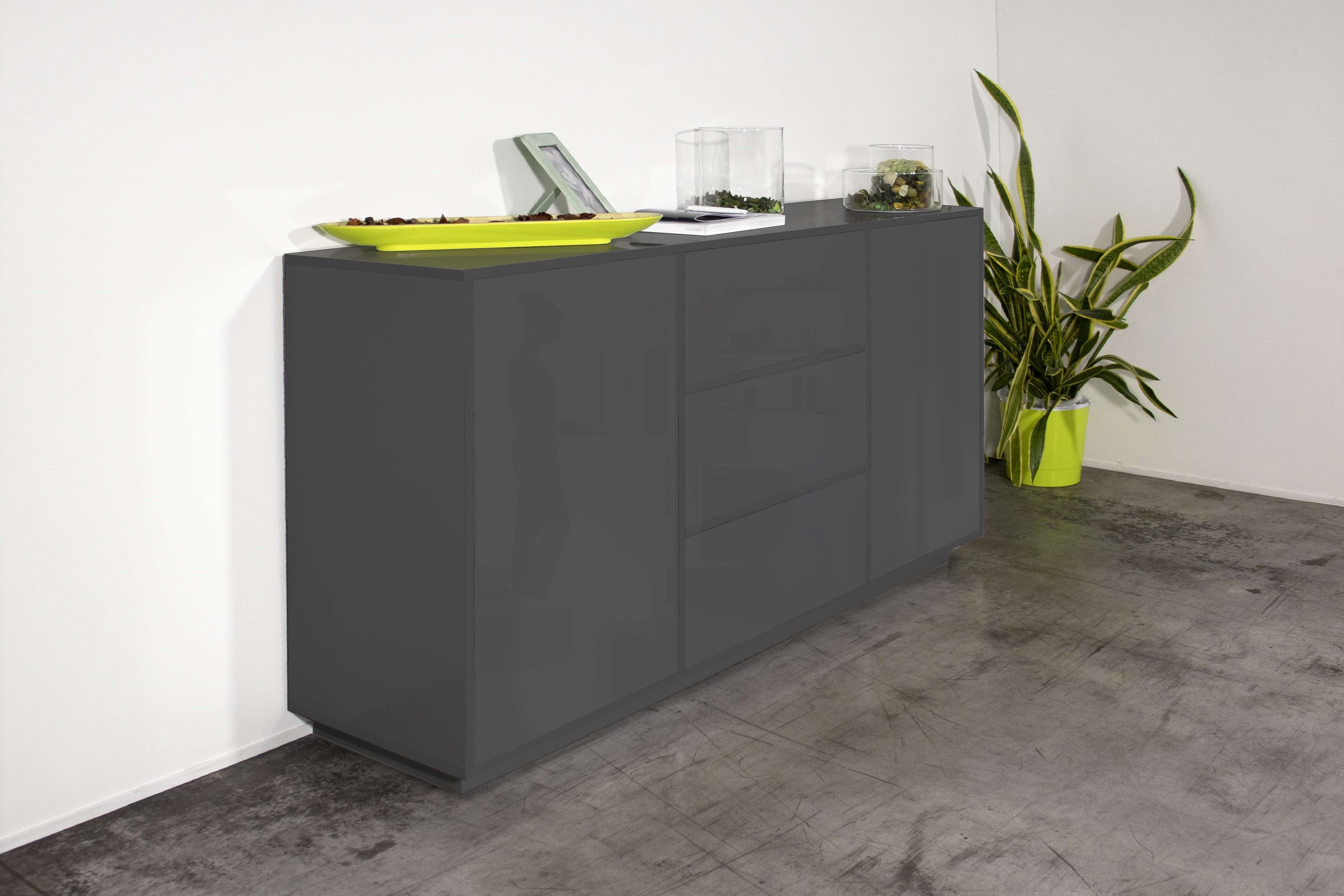 Credenza design moderno mobile soggiorno 160cm buffet Carat Report