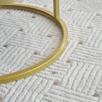 Set di Tavolini da Salotto Sovrapponibili Regolabili in Altezza con Due Cassetti, Design Elegante in MDF, 70x70x42/56,5 + 60x60x24 cm, Bianco