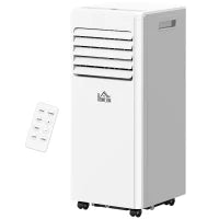 Condizionatore Portatile 4 in 1 con Deumidificatore, Timer 24 Ore e Telecomando, Bianco