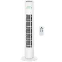 Ventilatore a Torre 45W a 3 Modalità e 3 Velocità con Timer da 10h, in ABS, Ø22 x 77A cm, Bianco