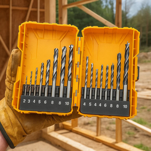 Set 16 punte acciaio trapano muratura legno metallo foratura professionale ingco