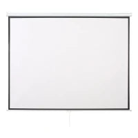 Telo per Proiettore da 120" Formato 16:9/4:3 ad Altezza Regolabile, 251.8x8.6x7 cm, Bianco e Nero
