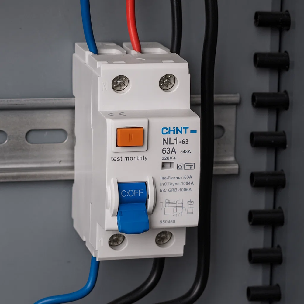 Interruttore differenziale bipolare puro tipo ac 30ma chint serie nl1-63 *** ampere 63 ampere, confezione 1