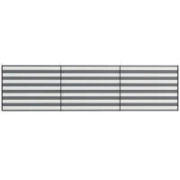 Paravento da Spiaggia Pieghevole Frangivista in Poliestere con Barre in Acciaio, 540x150 cm, Grigio