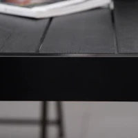 Tavolo da Pranzo da Giardino per 8 Persone, Tavolo da Giardino da Esterno in Alluminio, per Patio o Terrazza, 190 x 90 x 74 cm, Nero