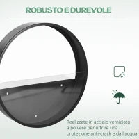 Fioriere da Balcone Set 3 Pezzi con Montaggio a Parete per Interni ed Esterni, Ф30.5x5/Ф20.5x5/Ф15.5x5 cm