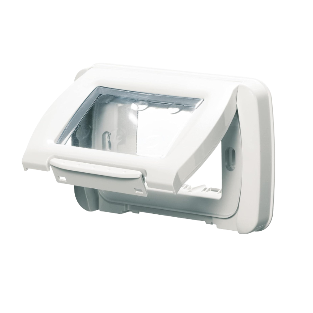 Gewiss placca autoportante 3 posti stagna impermeabile per esterno da parete *** colore bianco, confezione 1