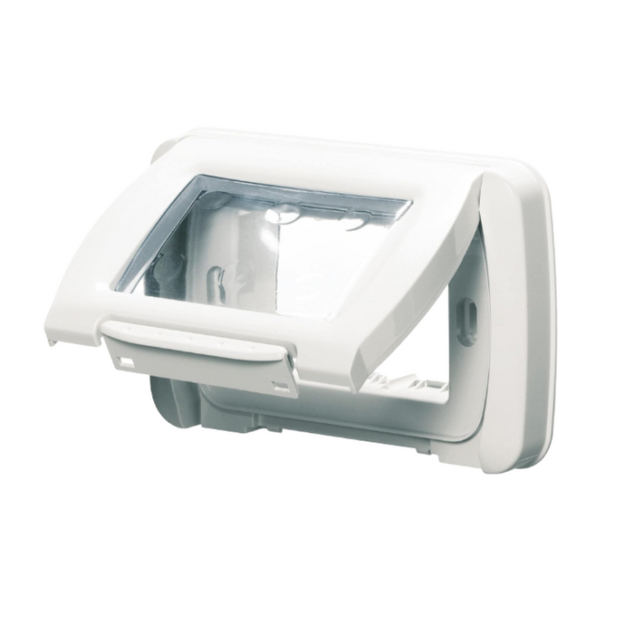 Gewiss placca autoportante 3 posti stagna impermeabile per esterno da parete *** colore bianco, confezione 1