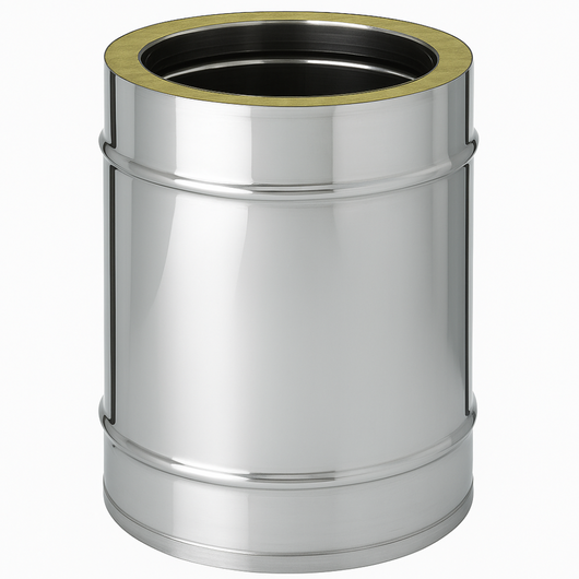 Elemento lineare doppia parete Ø 300/350 mm sp. 0,5 mm h. 500 mm canna fumaria