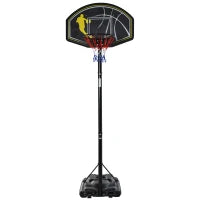 Canestro da Basket Altezza Regolabile in Acciaio con Base 112 × 74 × 365cm