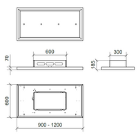 CAPPA GEA FREE cm 120X60 - Inox - 900 m3/h