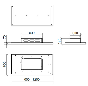CAPPA GEA FREE cm 120X60 - Inox - 900 m3/h