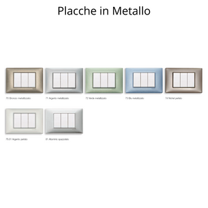 Placca classica 4 moduli serie plana vimar 14654 *** colore avorio, confezione 1