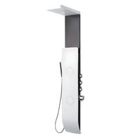 Colonna doccia tec alluminio bianco nero getti idro arredamento h150xl22 *** confezione 1