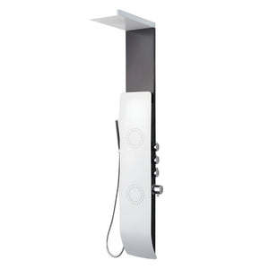 Colonna doccia tec alluminio bianco nero getti idro arredamento h150xl22 *** confezione 1