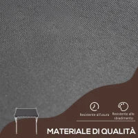 Tenda da Sole da Esterno 2x1.5m a Rullo con Manovella, Altezza e Angolazione Regolabile, Grigio