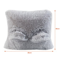 Cuscino Elettrico Capurso Termoforo 40 x 40 cm in Tessuto Peluche Grigio [en.casa]