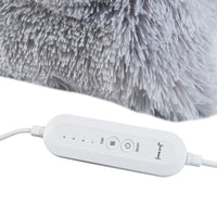 Cuscino Elettrico Capurso Termoforo 40 x 40 cm in Tessuto Peluche Grigio [en.casa]