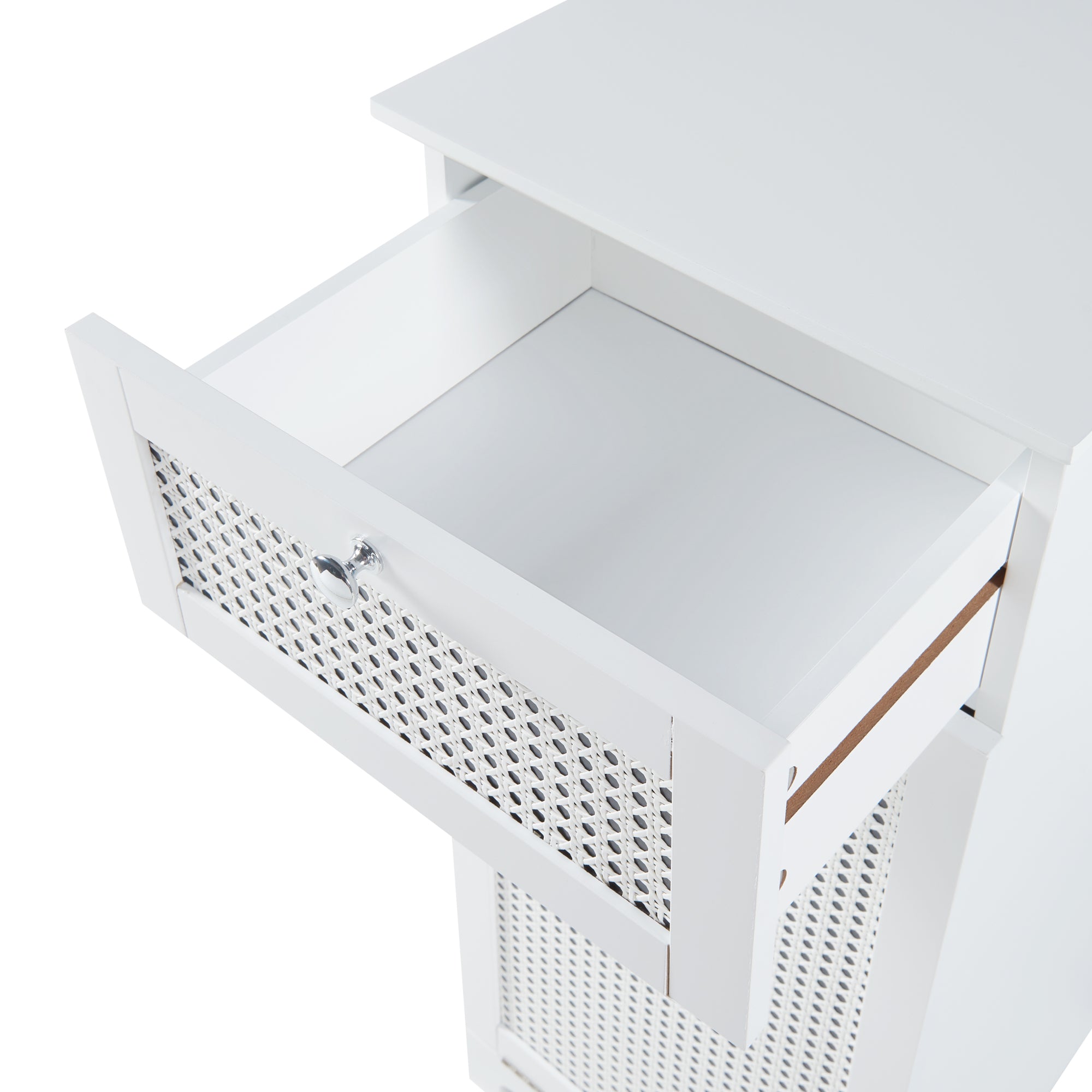 Mobile Portabiancheria Karlsøy con Contenitore Rimovibile e Cassetto - Bianco [en.casa]