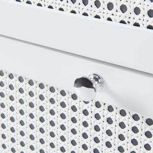 Mobile Portabiancheria Karlsøy con Contenitore Rimovibile e Cassetto - Bianco [en.casa]