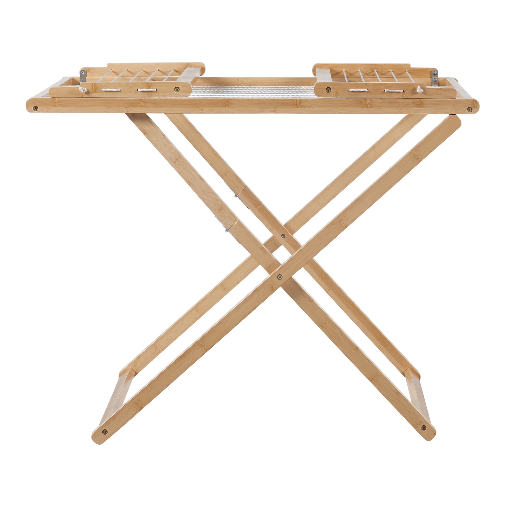 Stendibiancheria in bambù 154 x 59 x 82 cm bianco naturale 03_0011337