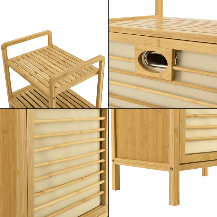 Mobile Portabiancheria Rendalen con Sacco Rimovibile - Bambù [en.casa]