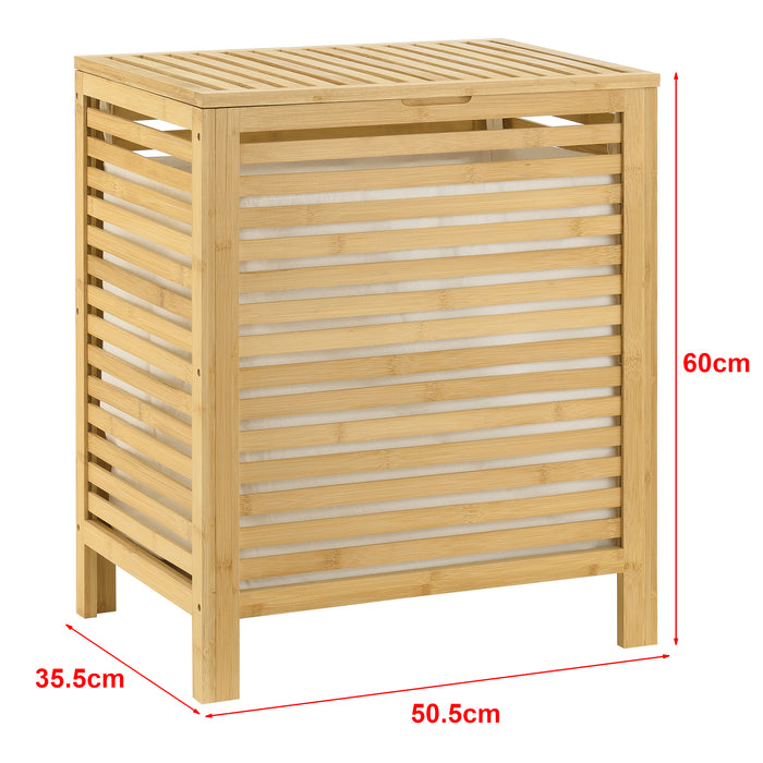 Cesto Portabiancheria Skövde con Sacco Rimovibile 65 Litri [en.casa]
