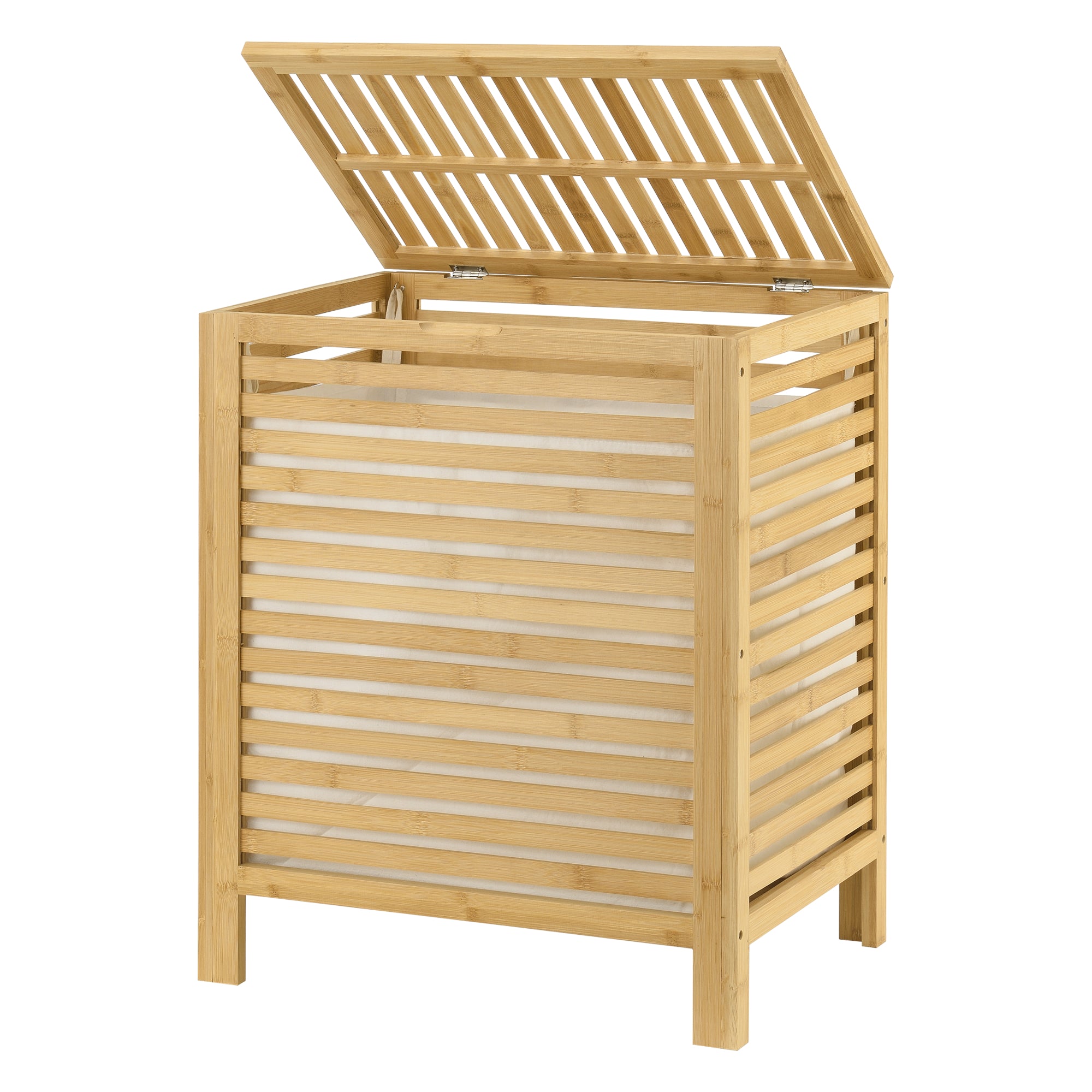 Cesto Portabiancheria Skövde con Sacco Rimovibile 65 Litri [en.casa]