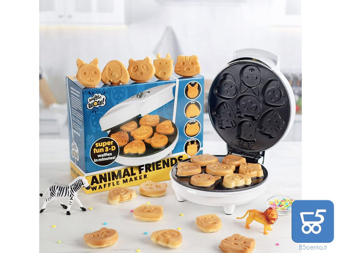 Waffle Wow Macchina per frittelle Pancakes waffle con Forme di animali Elettrico Antiaderente 220V
