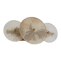 Wagon Wheel 6Lt Parete/A filo - Metallo bronzo, trasparente, vetro ambrato