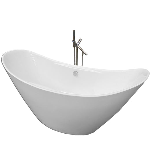 Vasca freestanding bianca 172 X 72 cm + Rubinetto a colonna – Wanda