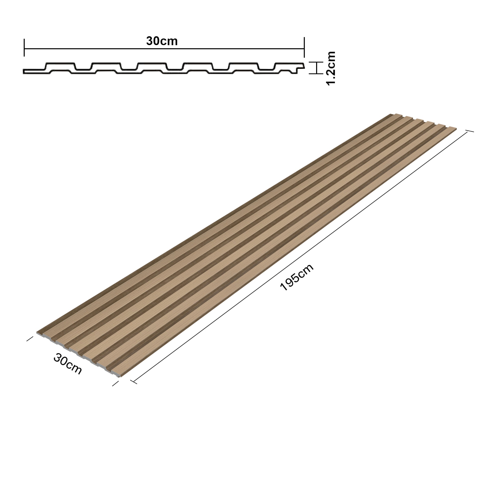 Set Borger di 10 Pannelli Murali 3D - Effetto Rovere Chiaro NEU.HOLZ