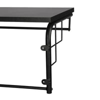 Appendiabiti a Parete 'Ølstykke' Attaccapanni da Muro con Ripiano e Barra Porta Abiti - Nero [en.casa]