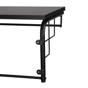 Appendiabiti a Parete 'Ølstykke' Attaccapanni da Muro con Ripiano e Barra Porta Abiti - Nero [en.casa]